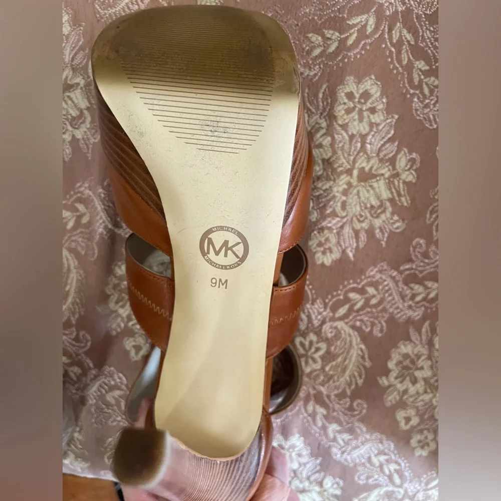 Michael Kors Brown Leather Women's Sandals - Picture 8 of 9